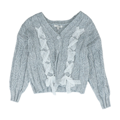 Gray Cardigan Sweater