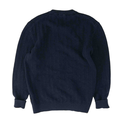 Navy Solid Pullover Sweater