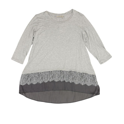Gray Color Block Blouse