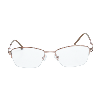 Rose Gold Browline Prescription Eyewear