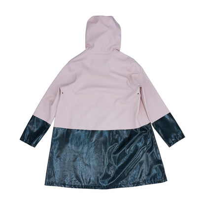Pink Color Block Rain Coat