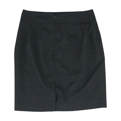 Charcoal Solid Midi Skirt