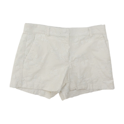 White Solid Chino Shorts
