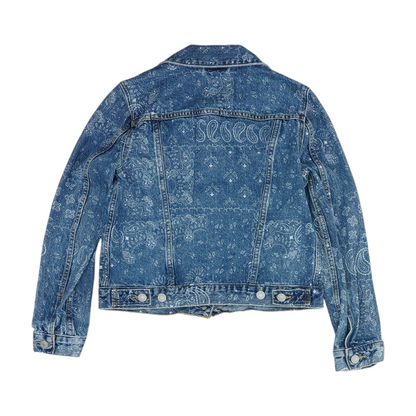 Blue Paisley Denim Jacket