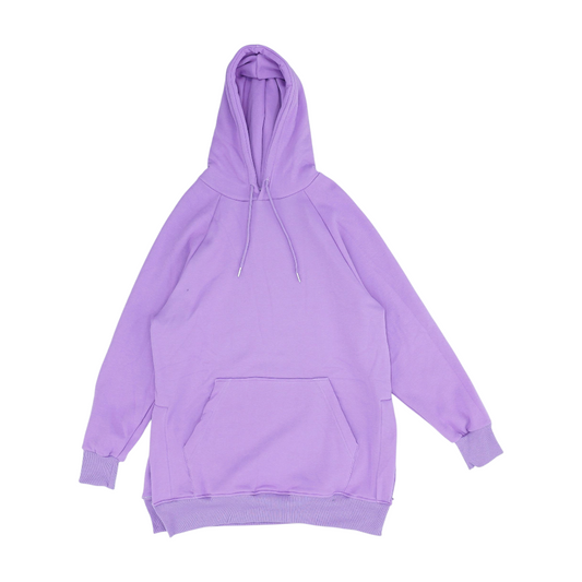 Purple Solid Hoodie Pullover