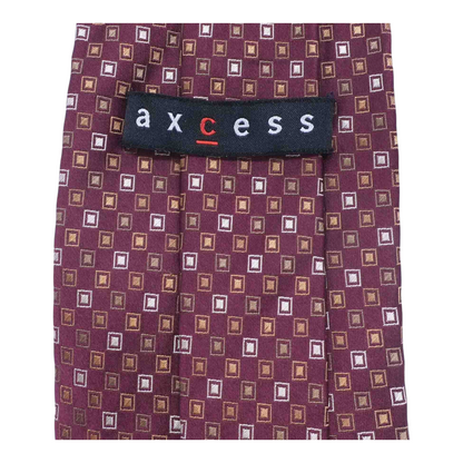 Michael Kors Maroon Check Neck Tie – Image 2