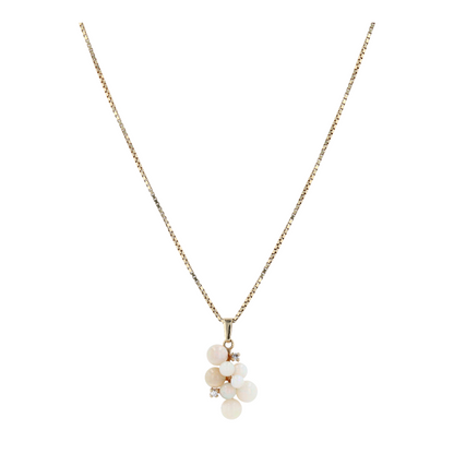 14K Yellow Gold Opal Pendant Necklace