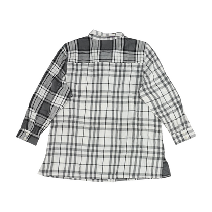 White Plus Plaid Blouse