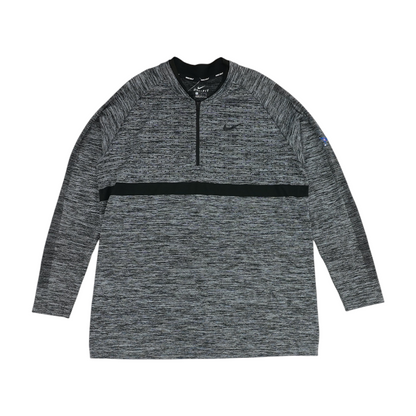 Gray Solid 1/4 Zip Pullover