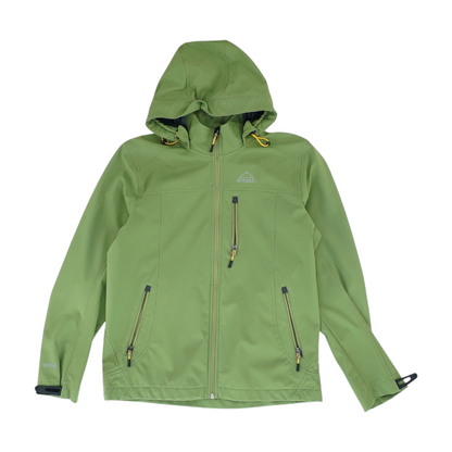 Green Solid Rain Jacket