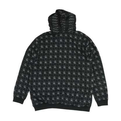 Black Abstract Hoodie Pullover