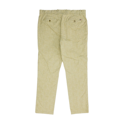 Khaki Print Regular Pants