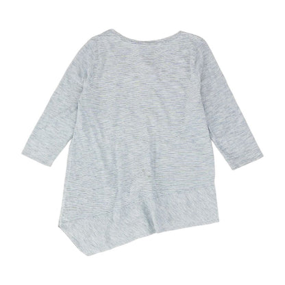 Blue Striped Knit Top