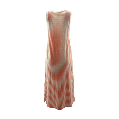 Pink Striped Midi Dress