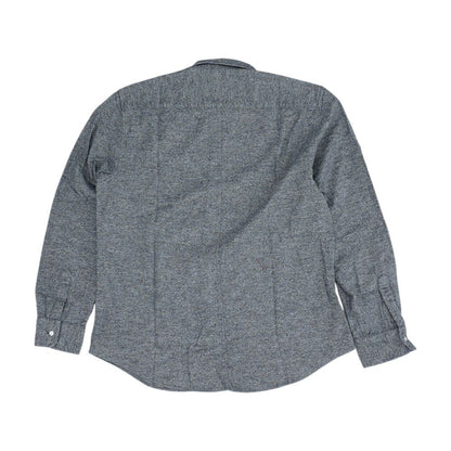 Gray Solid Long Sleeve Button Down