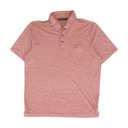 Red Solid Short Sleeve Polo