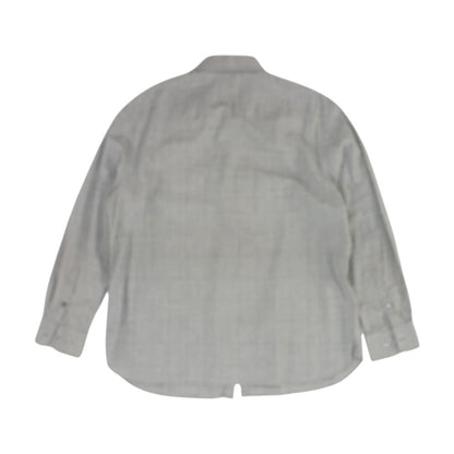 Gray Solid Long Sleeve Button Down