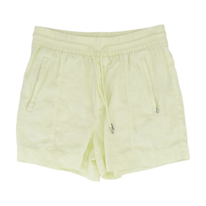 Neon Green Solid Knit Shorts