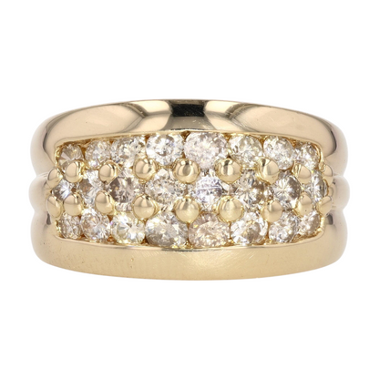 14K Yellow Gold Diamond Band Ring