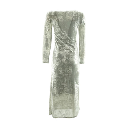 Gray Graphic Midi Dress