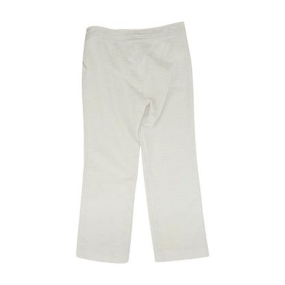 White Solid Pants