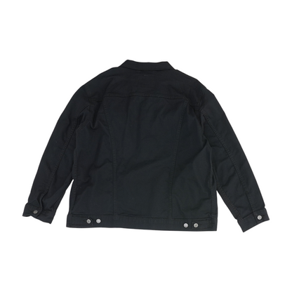 Black Solid Denim Jacket