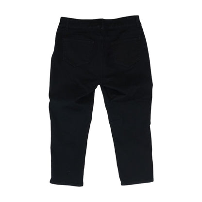 Black Solid Five Pocket Pants