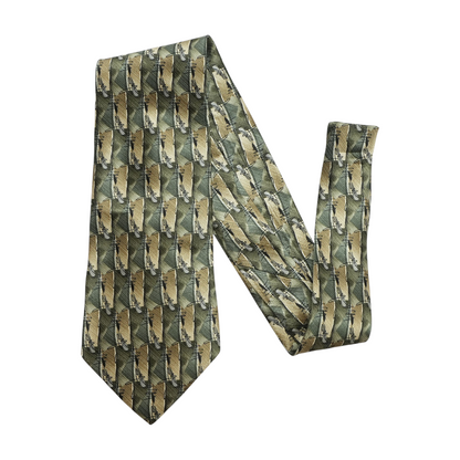 Green Print Neck Tie