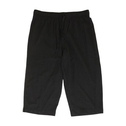 Black Solid Active Pants