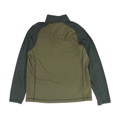 Gray Color Block 1/4 Zip Pullover