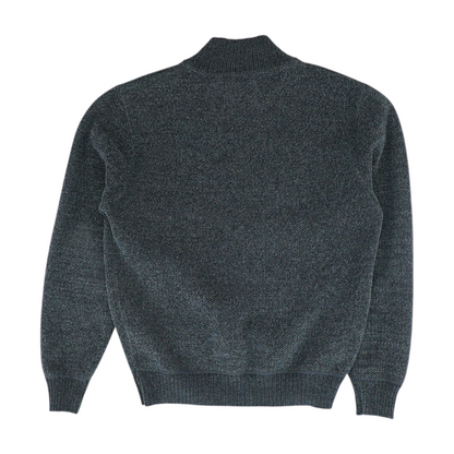 Gray Solid 1/4 Zip Sweater