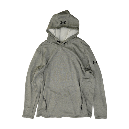 Gray Solid Hoodie Pullover