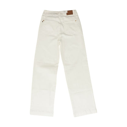 White High Rise Wide Leg Jeans