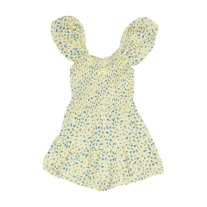 Yellow Floral Mini Dress