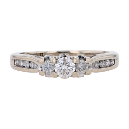 1/2 ctw 14K White Gold Diamond Engagement Ring