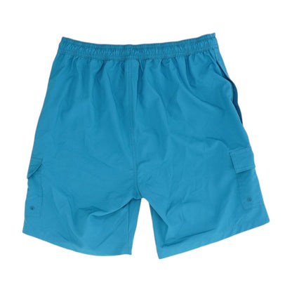 Blue Solid Board Shorts