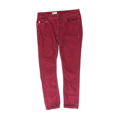 Burgundy Solid Pants