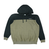 Green Color Block Hoodie Pullover