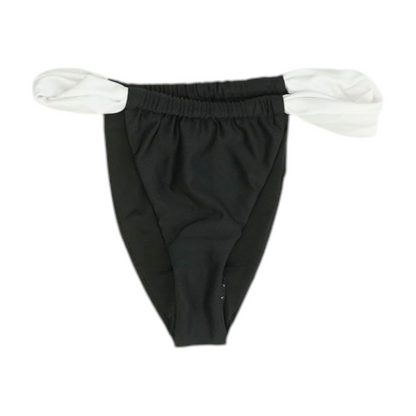 Black Color Block Swim Bottom