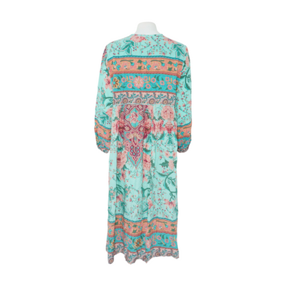 R Vivimos Blue Floral Midi Dress – Image 2