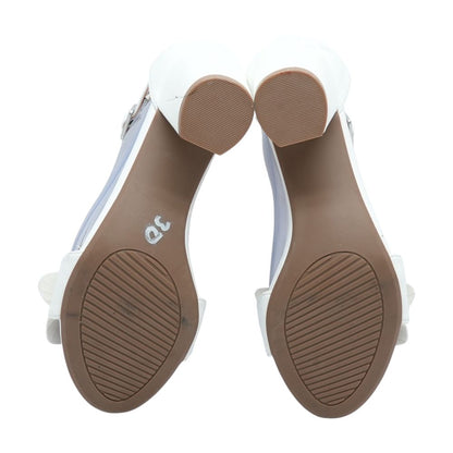 White Block Heels