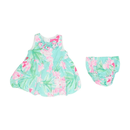 Green Floral Sleeveless Set