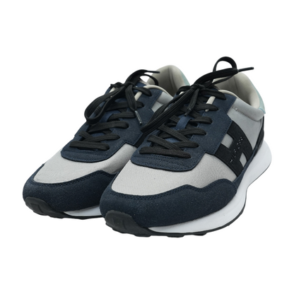 Suede-Mix Sneakers Low-Top Athletic Shoes