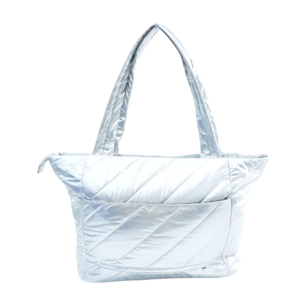 Silver Weekender Bag