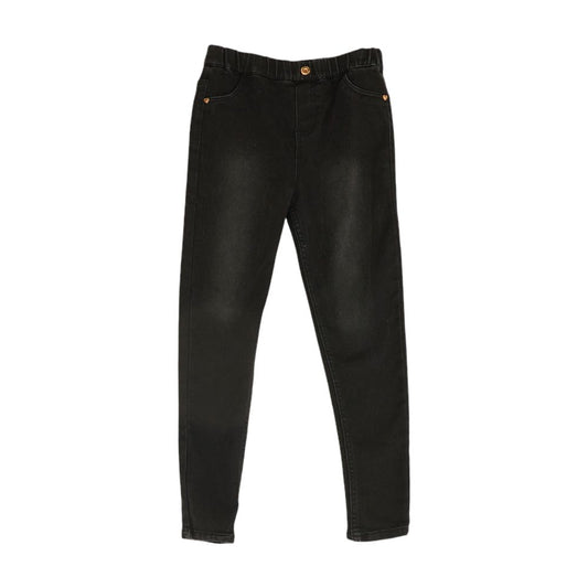 Black Solid High Rise Slim Leg Jeans