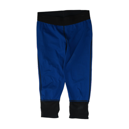Blue Solid Active Capris