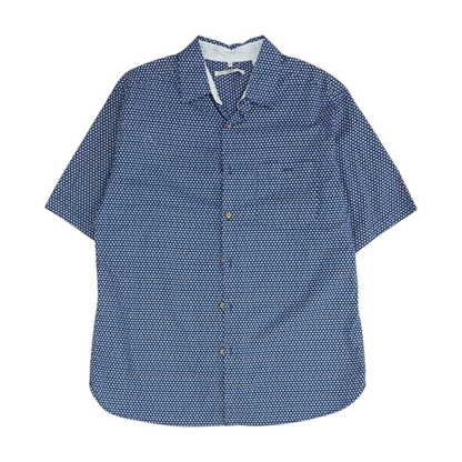 Navy Check Short Sleeve Button Down
