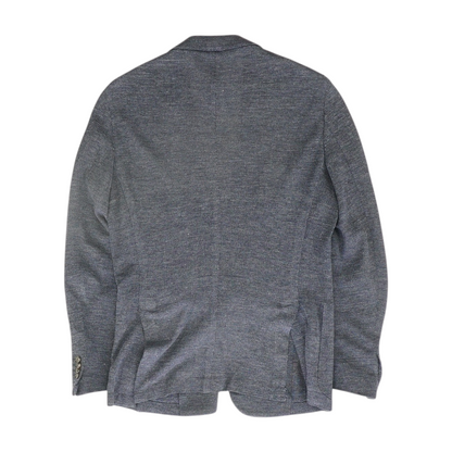 Navy Long Solid Sport Coat