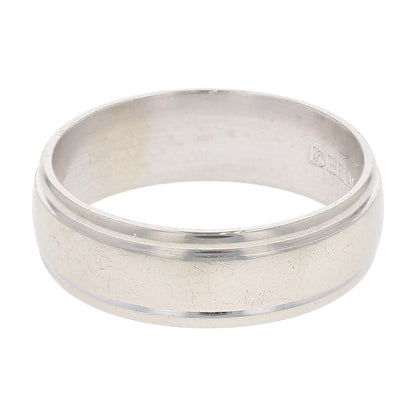 10K White Gold Ridge Edge Band