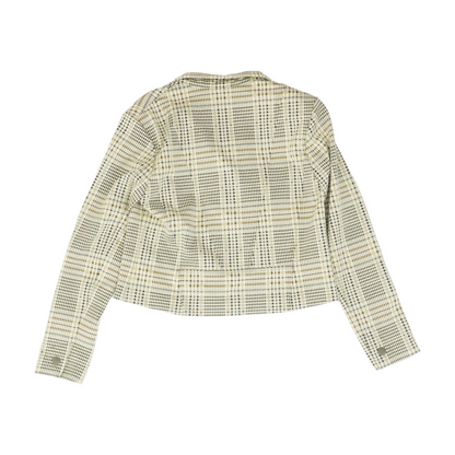 Beige Check Button Down